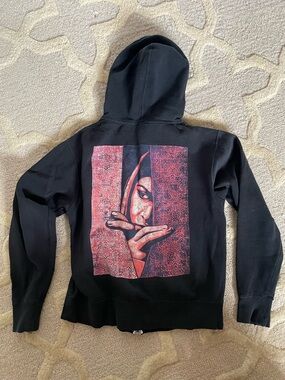 Obey Black zip hoodie Shepard Fairey design size M